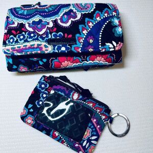 Vera Bradley Wallet, Card Case & Wrist Strap, EUC